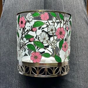Floral Metal Candle Holder